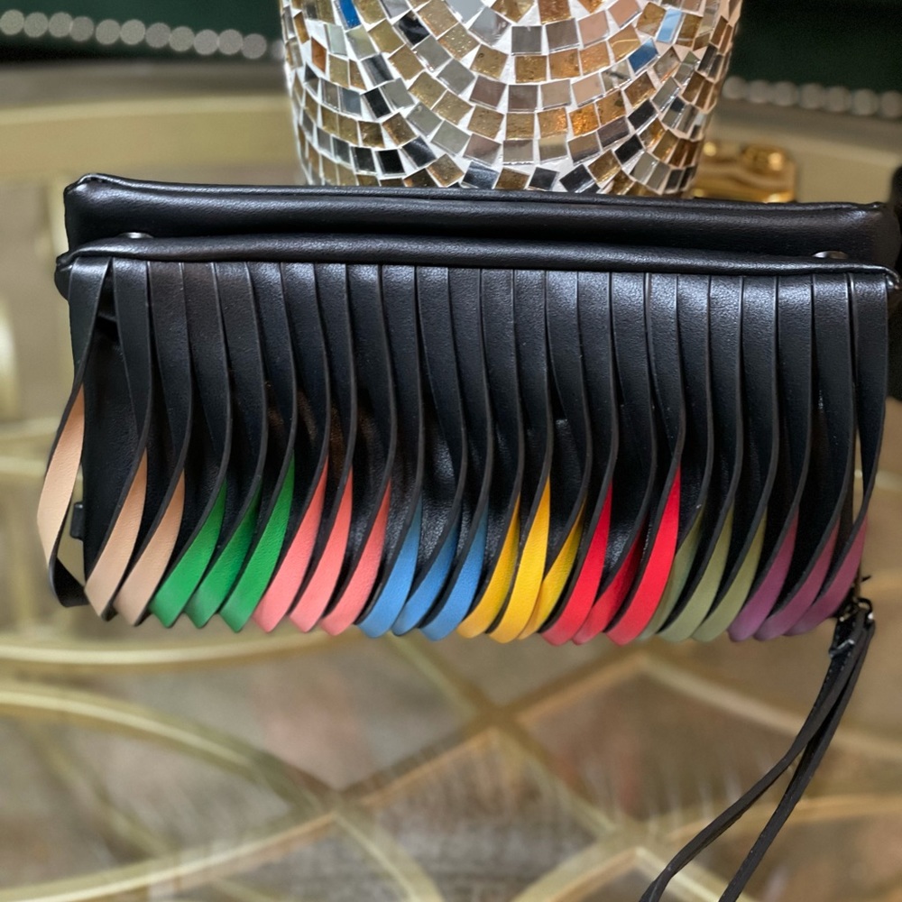 Multicolored wristlet
